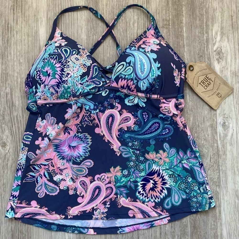 True Craft | Women's Multicolor Bikini Tankini Bathing Suit | NWT | Medium